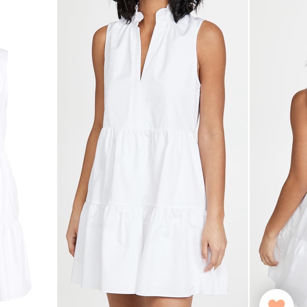 Amanda Uprichard Saffron Sleeveless Tiered Dress Small White